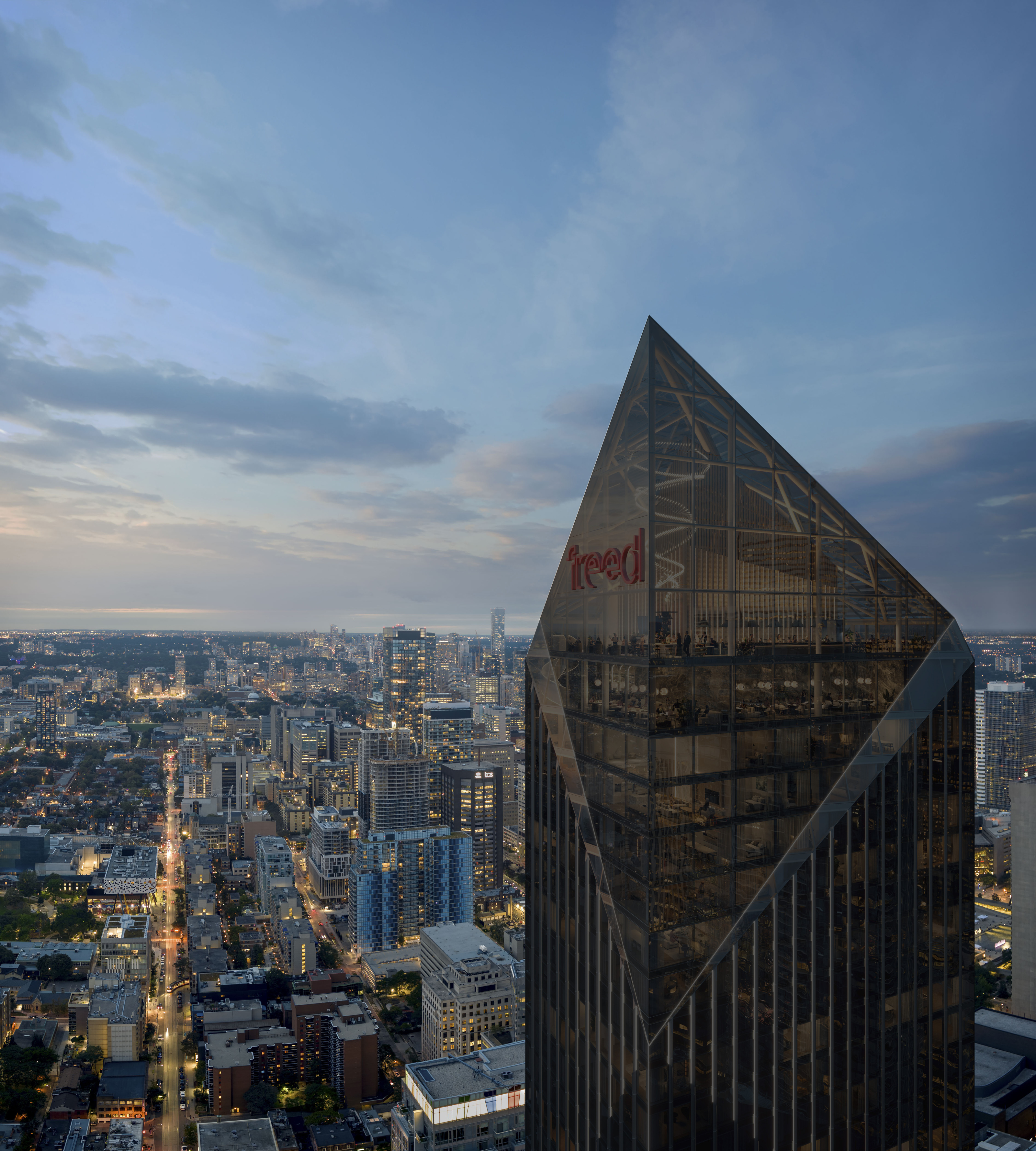 Drone photo collage with the tower